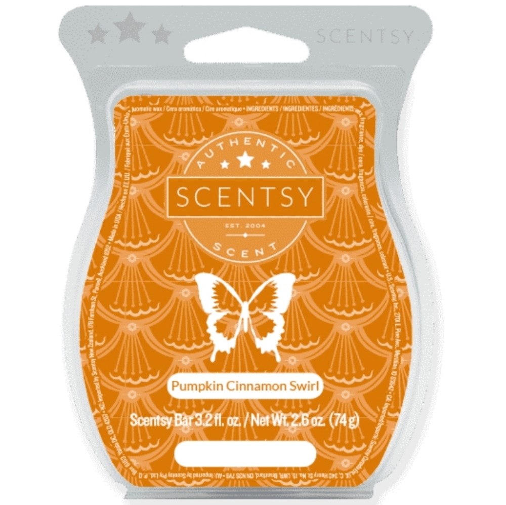NIB scentsy wax bar Pumkin Cinnamon Swirl
